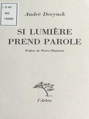 cover image of Si lumière prend parole